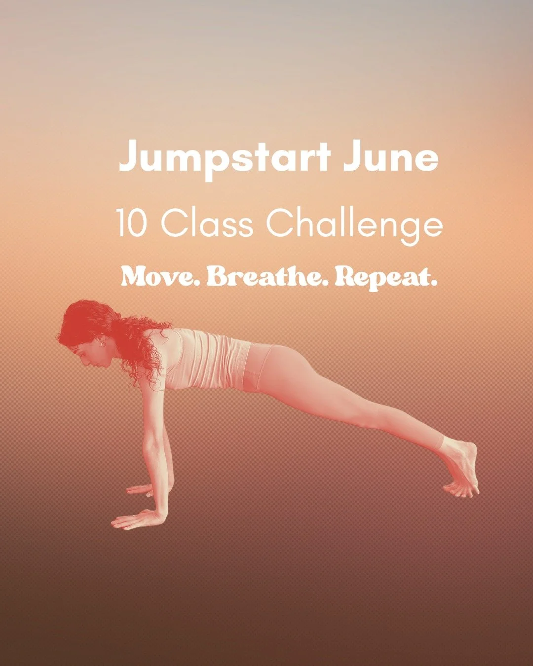 💪🏼 Are you ready for the challenge? 
Find your flow by setting a goal to take 10 classes during the month of June.

🌀 How to make the most of your challenge!

Drop In- Look at your schedule and see where your practice fits
Clear Out- Make room to 