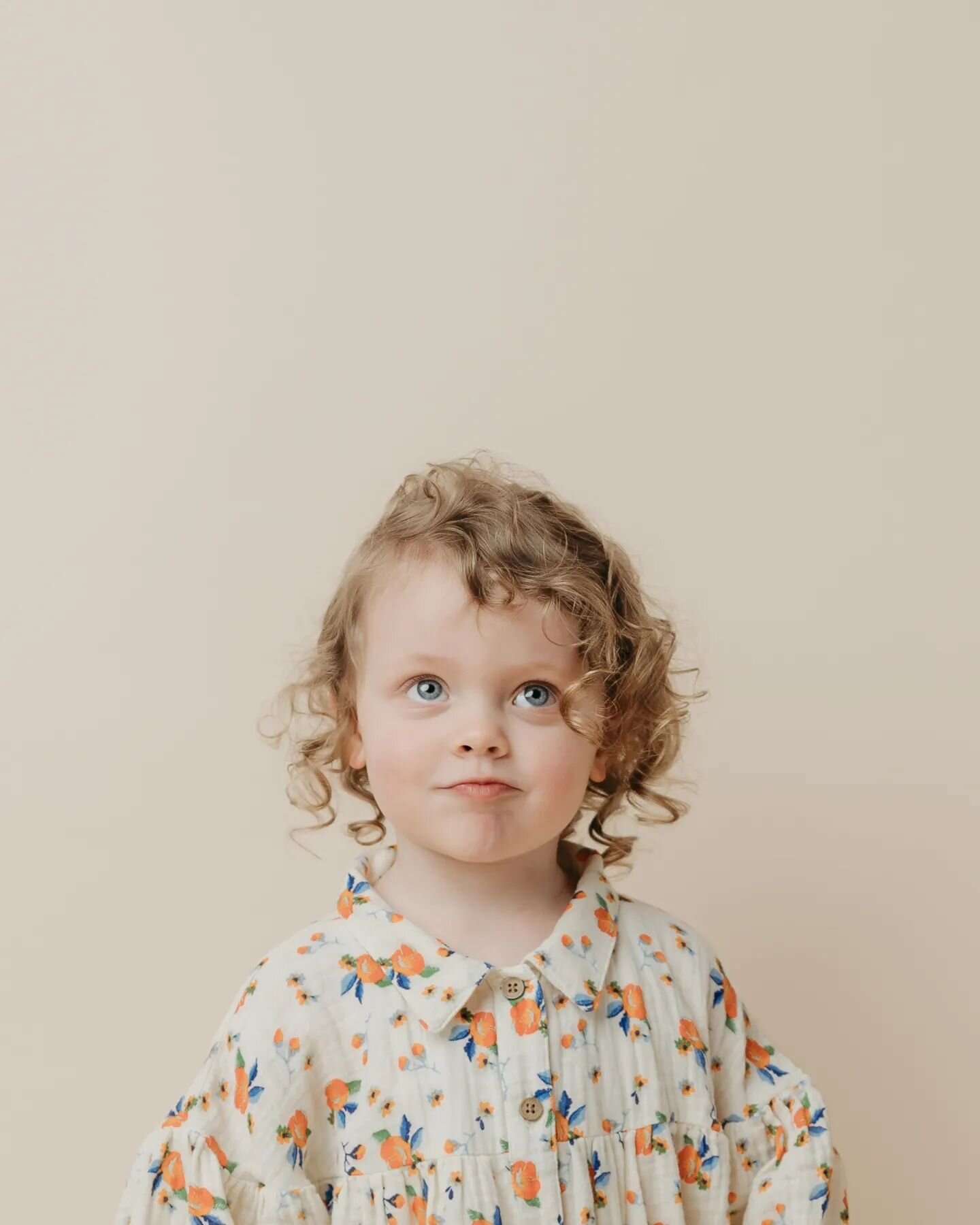 Emelia, this girl 🥹 my children's studio portraits are very laid back and child led. There's no encouragement to &quot;say cheese&quot; here as my mission is to capture your little human's true personality, including the eye rolls and looks of pure 