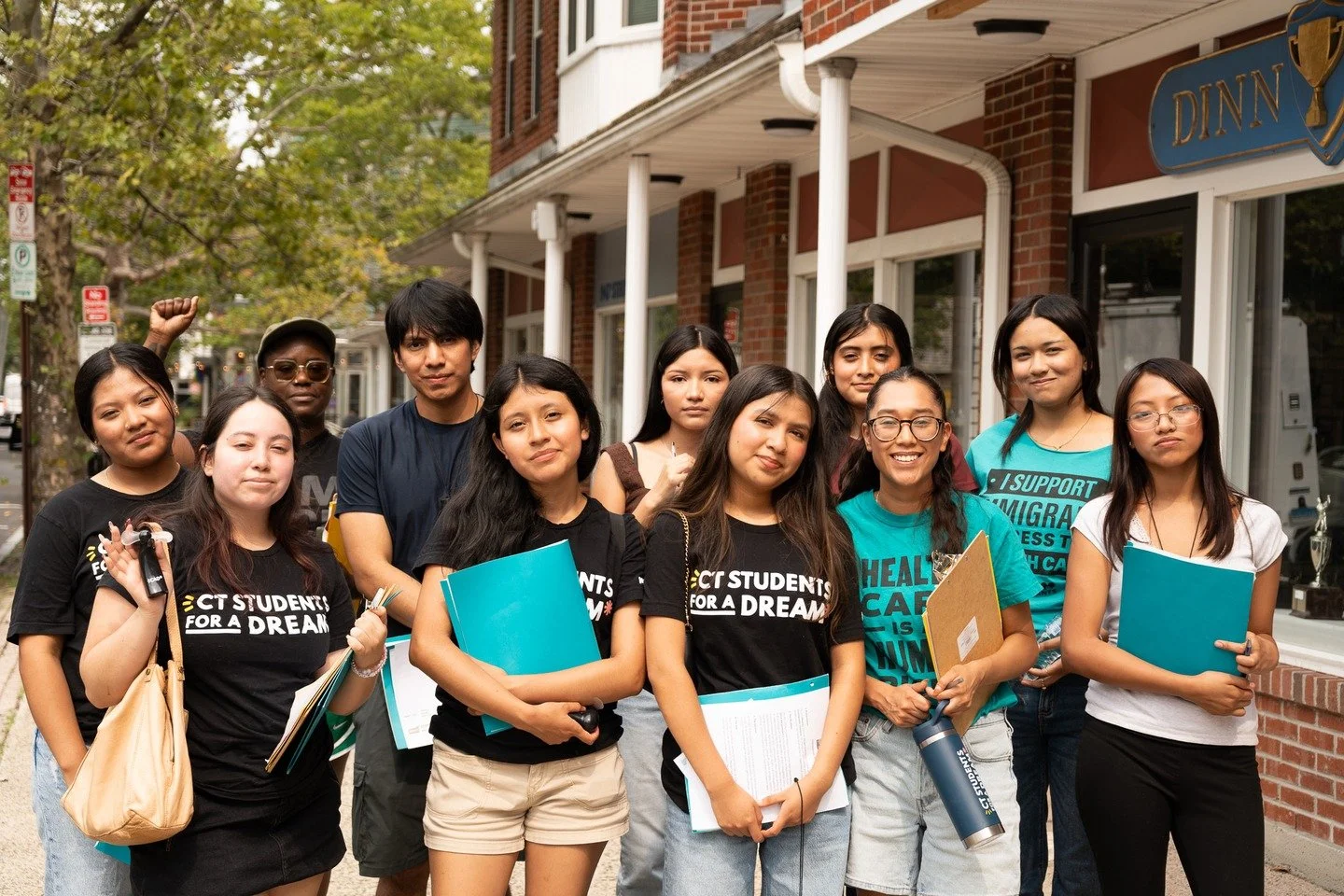 We came back to New Haven and took to the streets of the East Rock neighborhood, canvassing local businesses alongside coalition partner, @ct4adream. 

C4D youth members learned to be canvassers, having meaningful conversations and informing others a