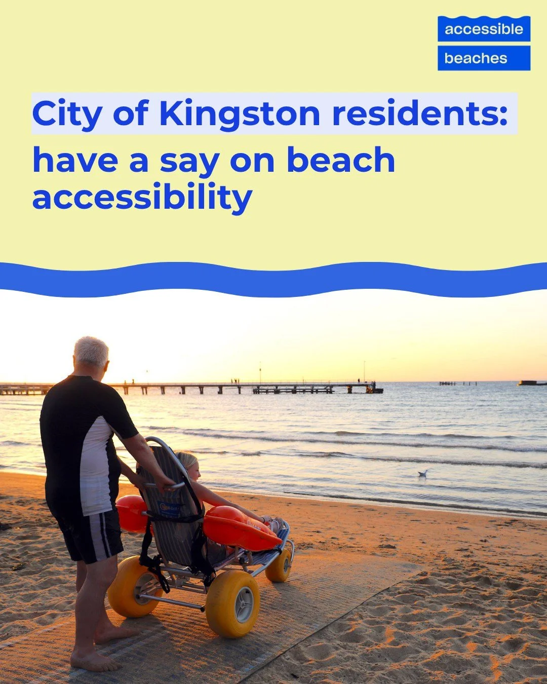 City of Kingston residents!

Now is your chance to have a say on beach accessibility. 

The City of Kingston is developing a framework for beach access and are seeking feedback from residents through a short survey. 

Follow the link below to complet