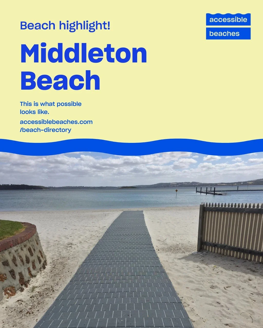 This location has it all, from accessible parking right through to beach wheelchair availability, making your day by the coast safe, comfortable and enjoyable.

Follow the steps below to book a beach wheelchair:
1. Call 0417 964 102 to make a booking