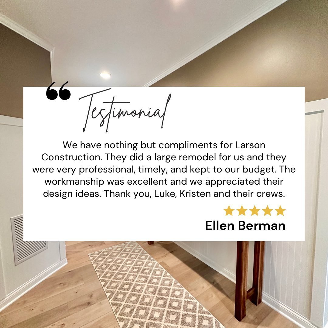 It&rsquo;s Testimonial Tuesday! 🔨 

Thank you to the Bermans for bringing us in to install some beautiful wainscoting, accent paint, and crown molding in their entryway! They were an absolute joy to work with, and the end results in their home are s