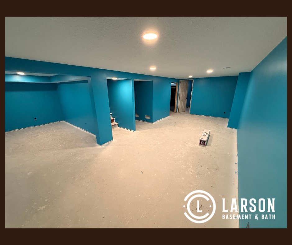 Who's ready for a progress update?🤚

Electrical, HVAC, plumbing, drywall, and paint are all done at the Ilex basement finish in Coon Rapids. All that's left is flooring, new windows, final plumbing and electrical, and trim! 

This is going from a cr