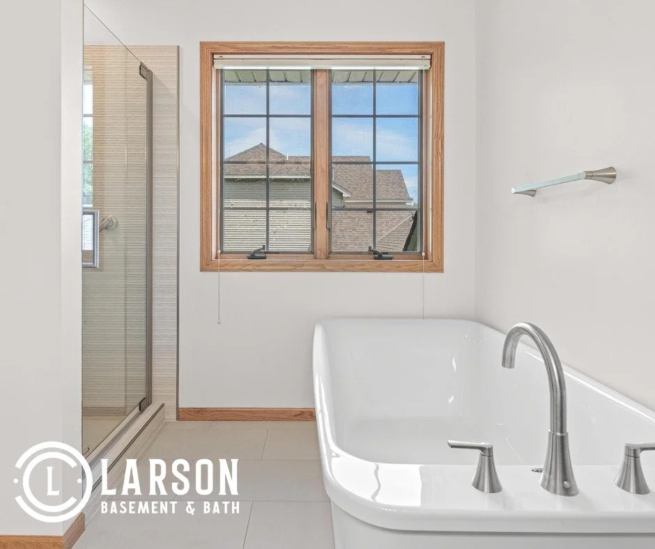 t's our favorite day!

✨ Today we are excited to show off the Champlin Master Bathroom Remodel REVEAL! ✨

There were three main goals with this remodel:

1. The shower.

Our clients needed not only a fix for their leaky shower, but they also wanted a