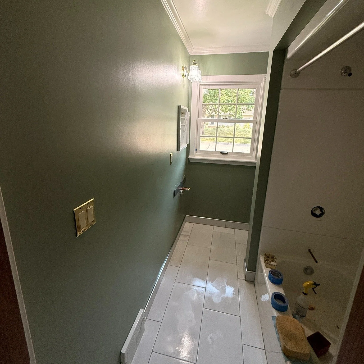 Things are coming together at the Brooklyn Park Bathroom Refresh! We're wrapping up the project this week, with photos scheduled for Monday!