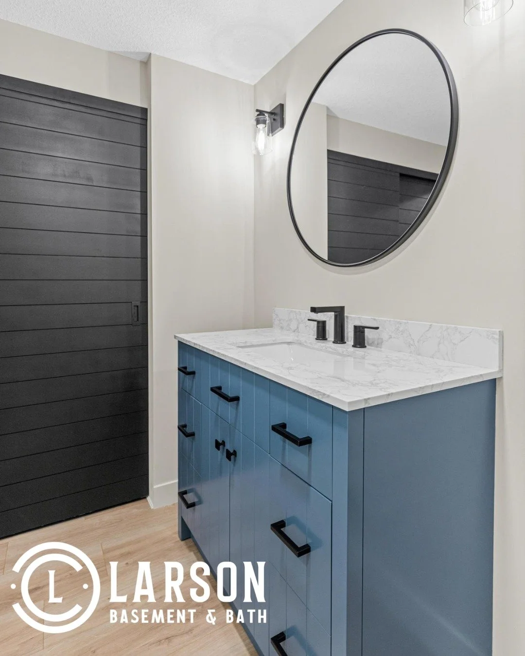 Something we include with every remodel project is custom 3D renders. 

We start out with general selections at the beginning to get a sense of space and size options...then, as things like vanity, faucet, lighting, colors etc are chosen, we update t
