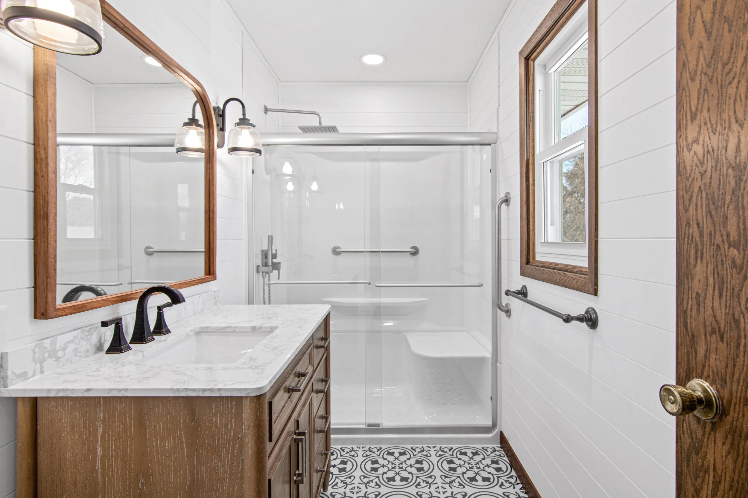 Farmhouse inspired bathroom remodel