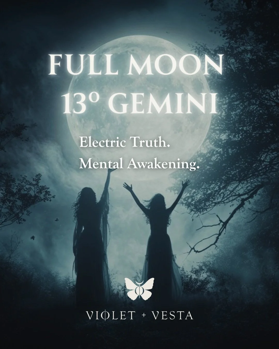 🌝 FULL MOON 13&deg; GEMINI 🌝
12.4.25 | 5:14pm

We love this full moon! With its Grand Water Trine that includes the lunation ruler - Mercury! Plus, Mercury is finally direct, making the momentum of this lunation much more potent. 

Remember to chec