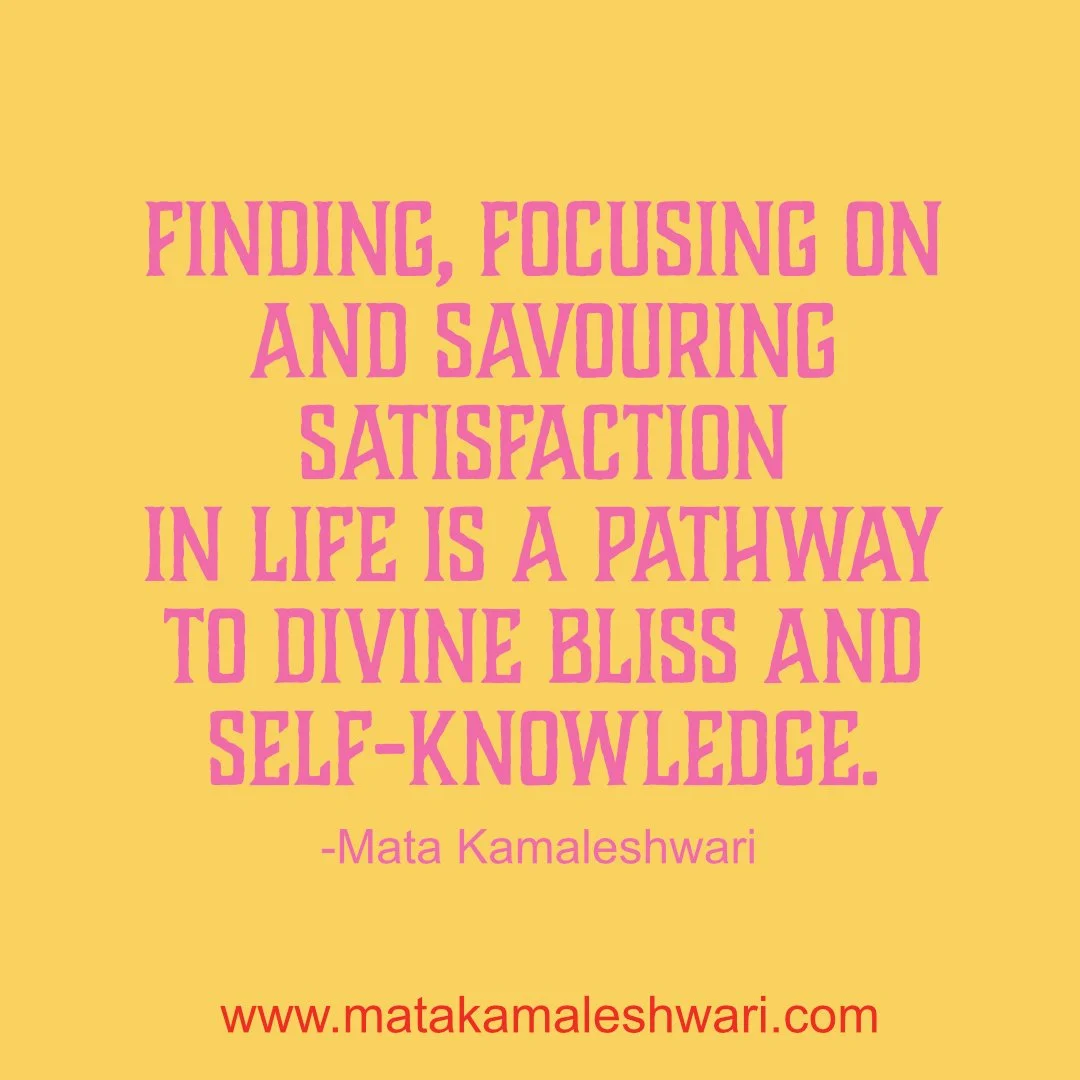 Satisfaction, a Spiritual Path to Liberation. 