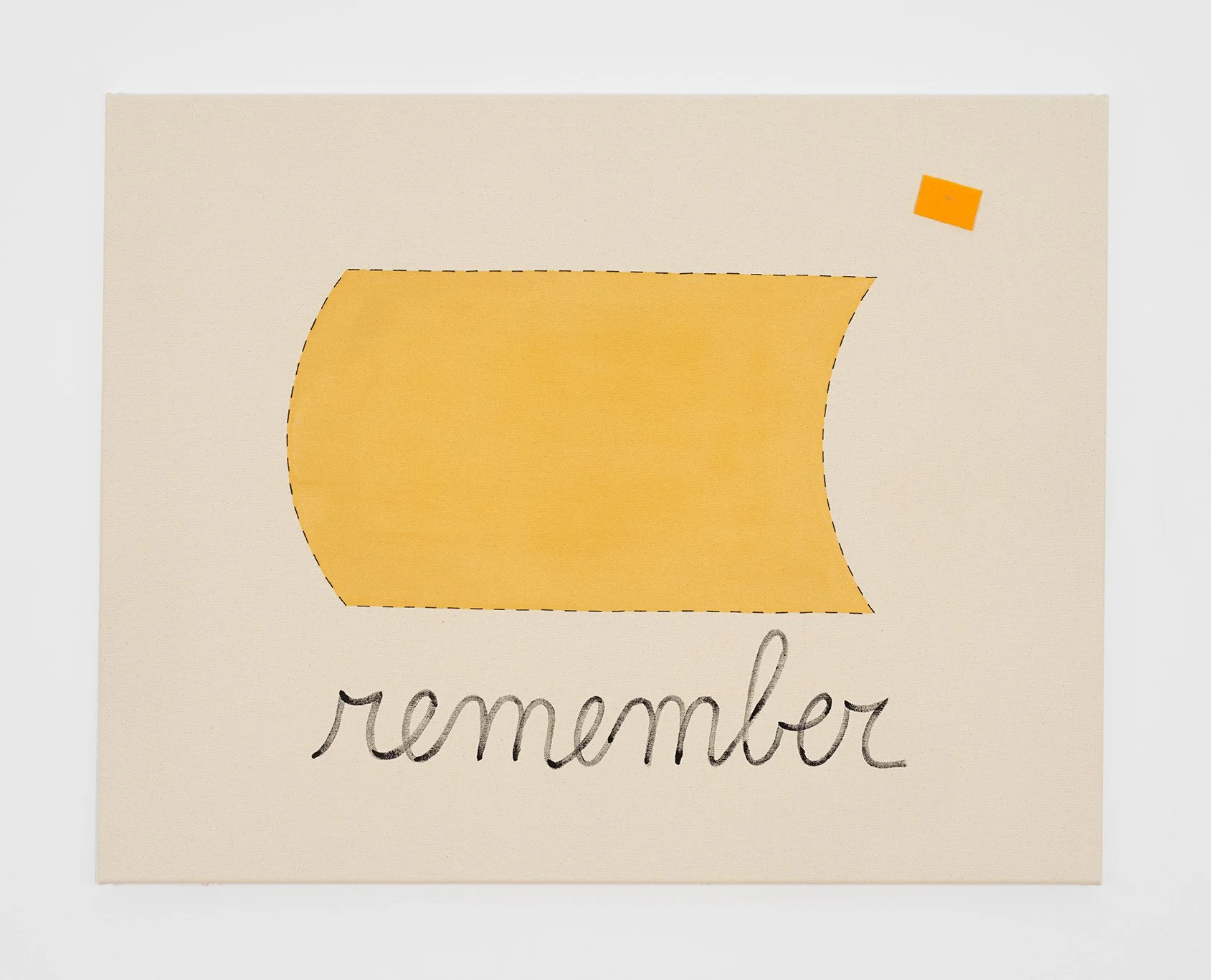 Untitled (remember), 2019
Acrylic, new wool & cotton thread on canvas
90 x 115 cm