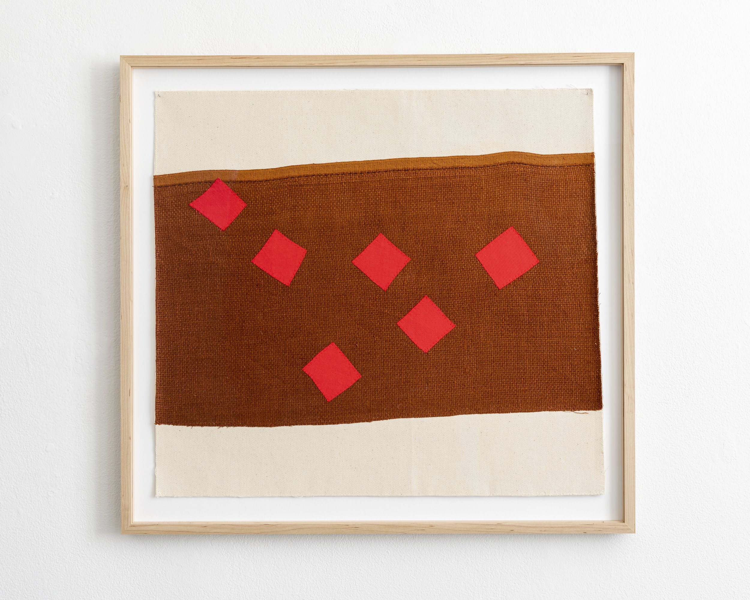Intervals, 2024, Cotton, nylon, canvas
73 x 61,5 cm (framed)