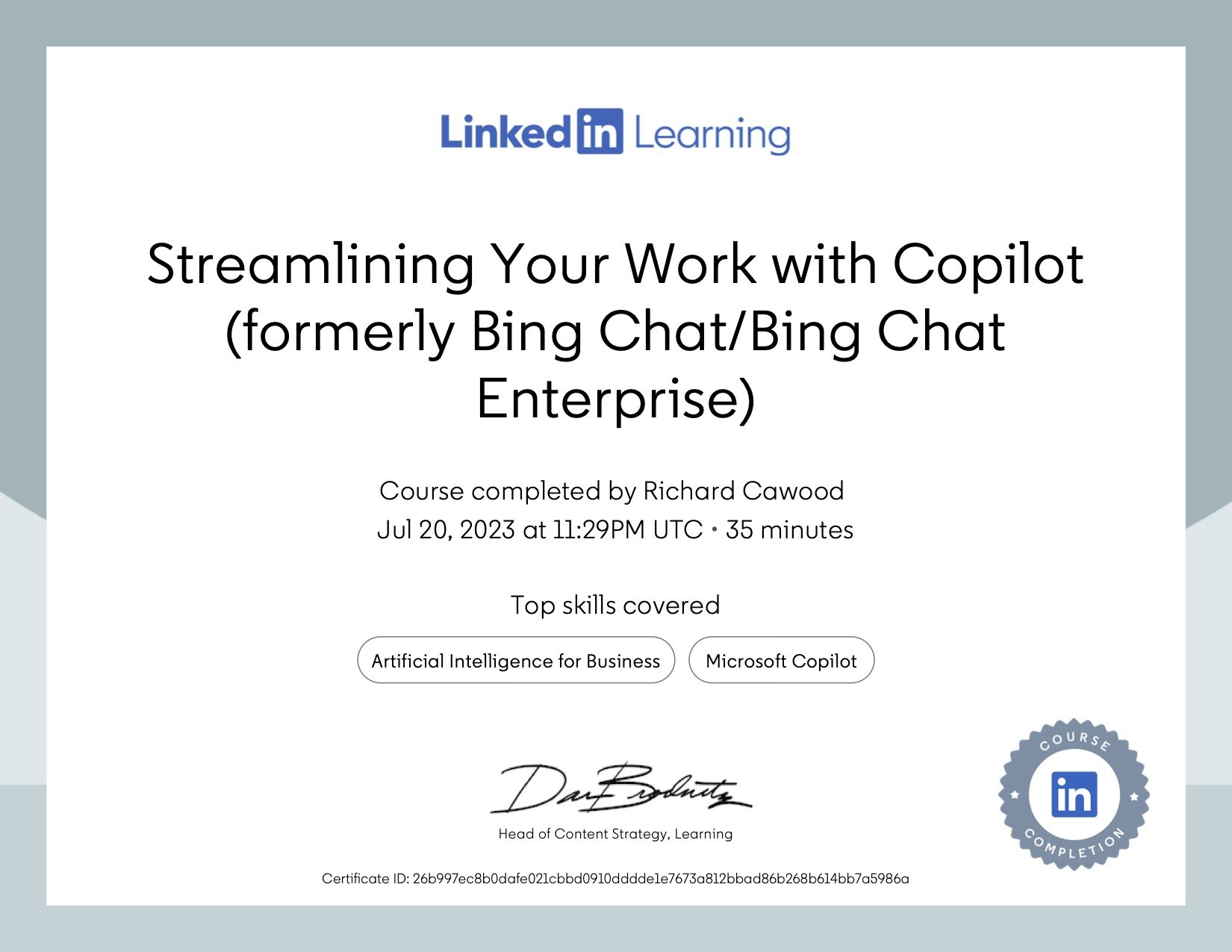 CertificateOfCompletion_Streamlining Your Work with Copilot formerly Bing ChatBing Chat Enterprise.jpg