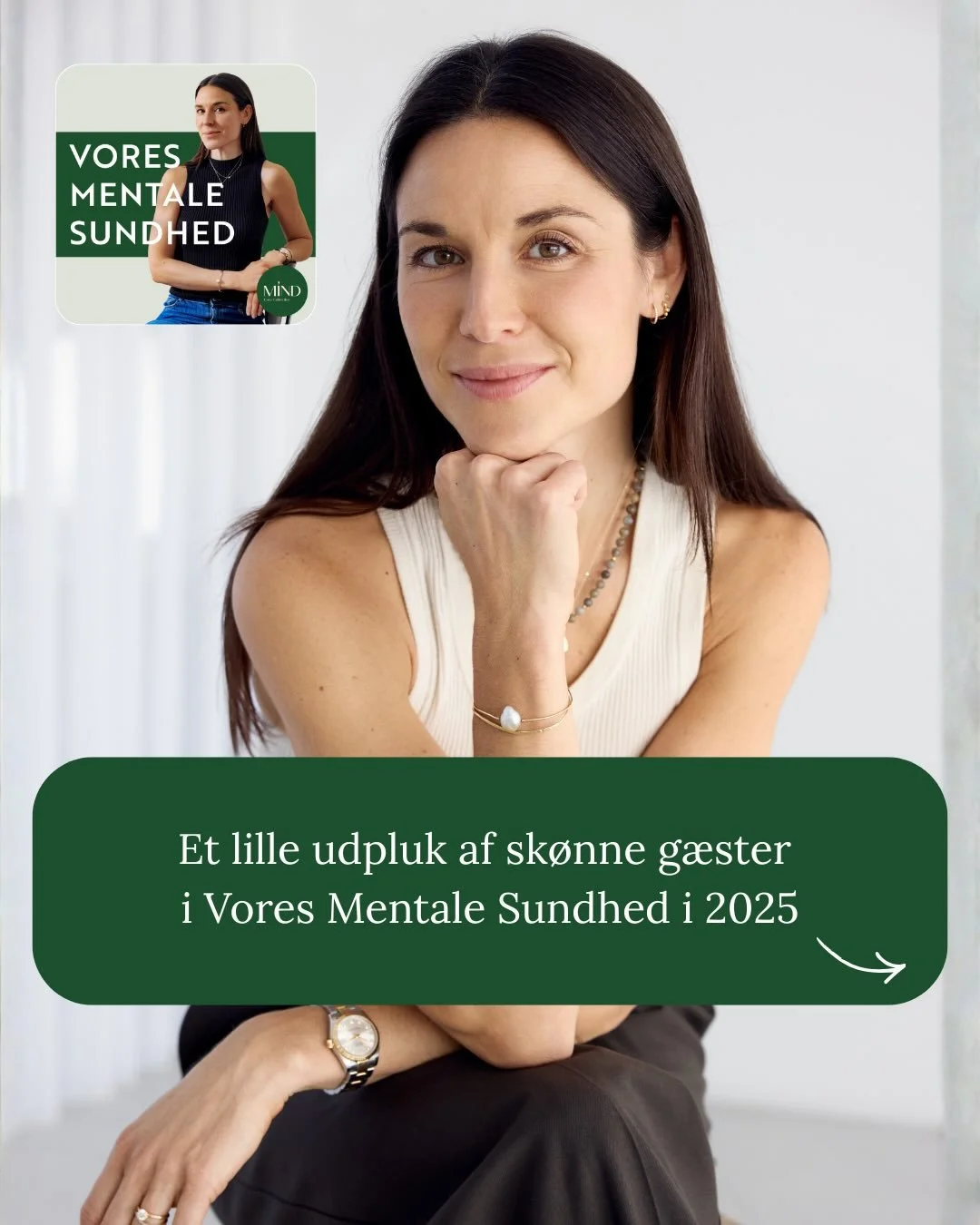 Her er et lille udpluk af de mange dygtige, &aelig;rlige og inspirerende mennesker, der har v&aelig;ret med i min podcast &lsquo;Vores Mentale Sundhed&rsquo; i 2025.🎙️

Jeg ser det som et privilegium at f&aring; lov at tale med forskellige mennesker