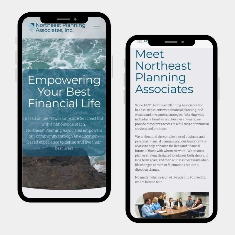 Financial Planner Mobile Website