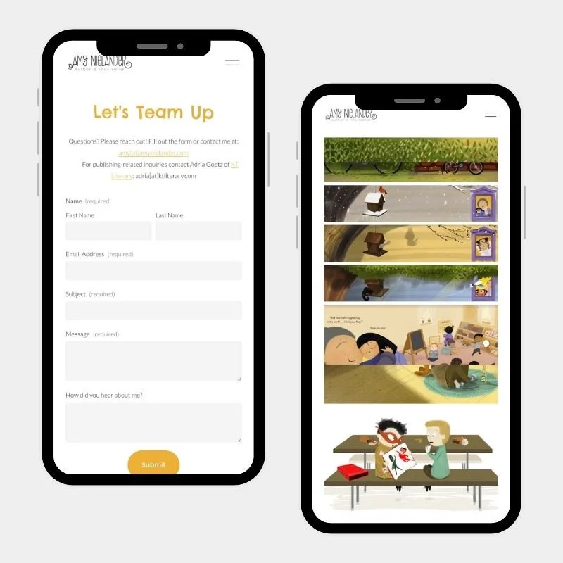 Author and Illustrator Mobile Website