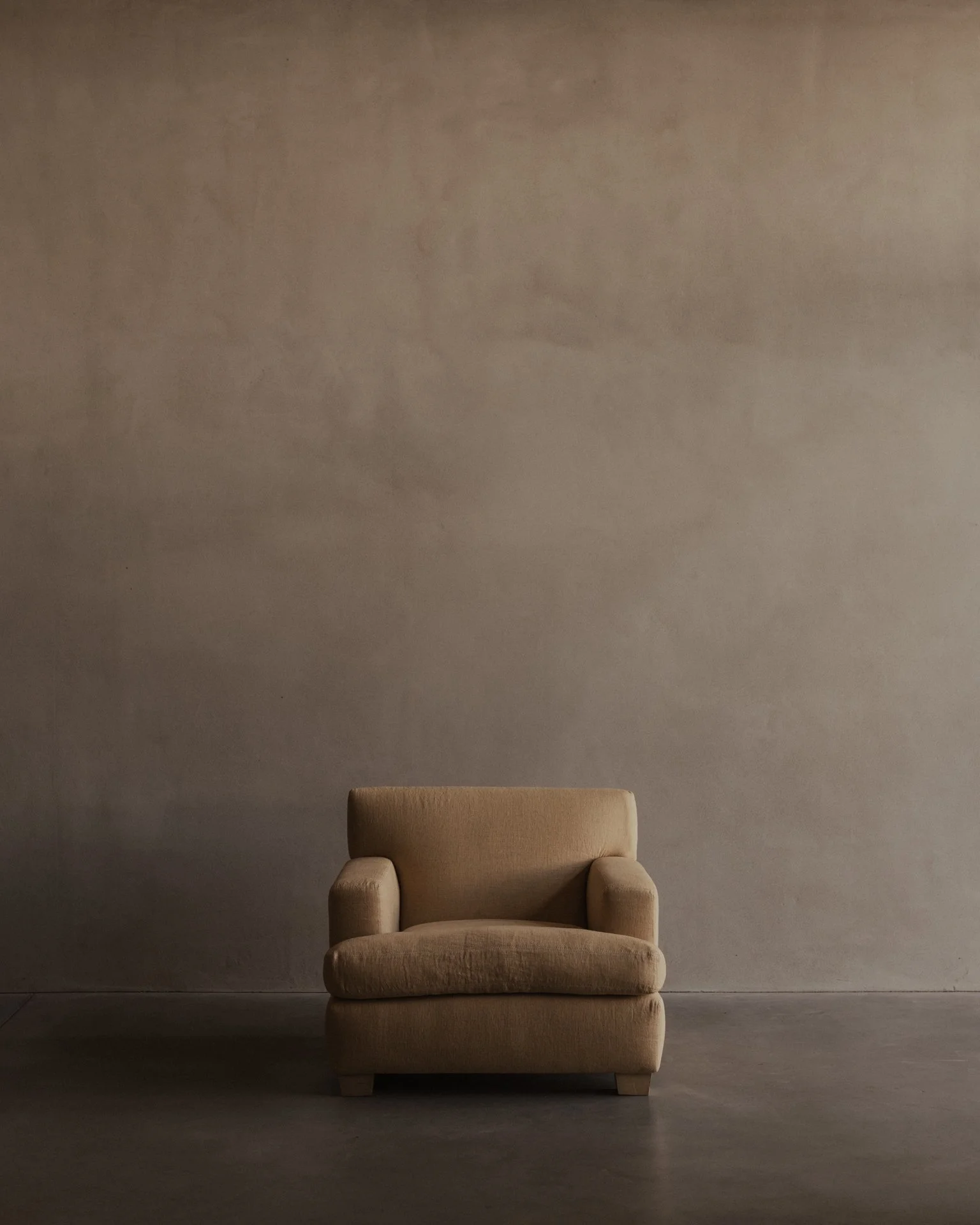 Pair of Club Armchairs after Jean-Michel Frank and Adolphe Chanaux, Butter Yellow Belgian Linen Giorgio Armani Peter Marino