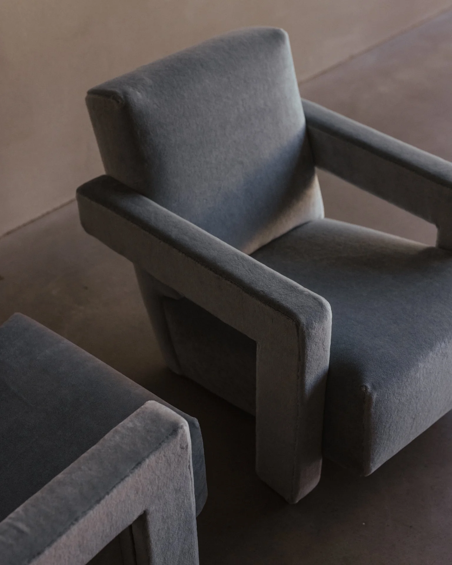 Pair of Utrecht Armchairs by Gerrit Thomas Rietveld for Cassina, Powder Blue