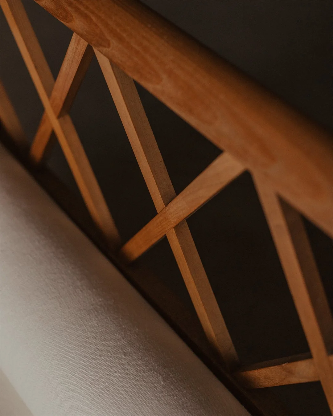 "lit croissilion" or "lit simple" oak daybed from Oran, Algeria, with croissilion headboards attributed to Jean Royère