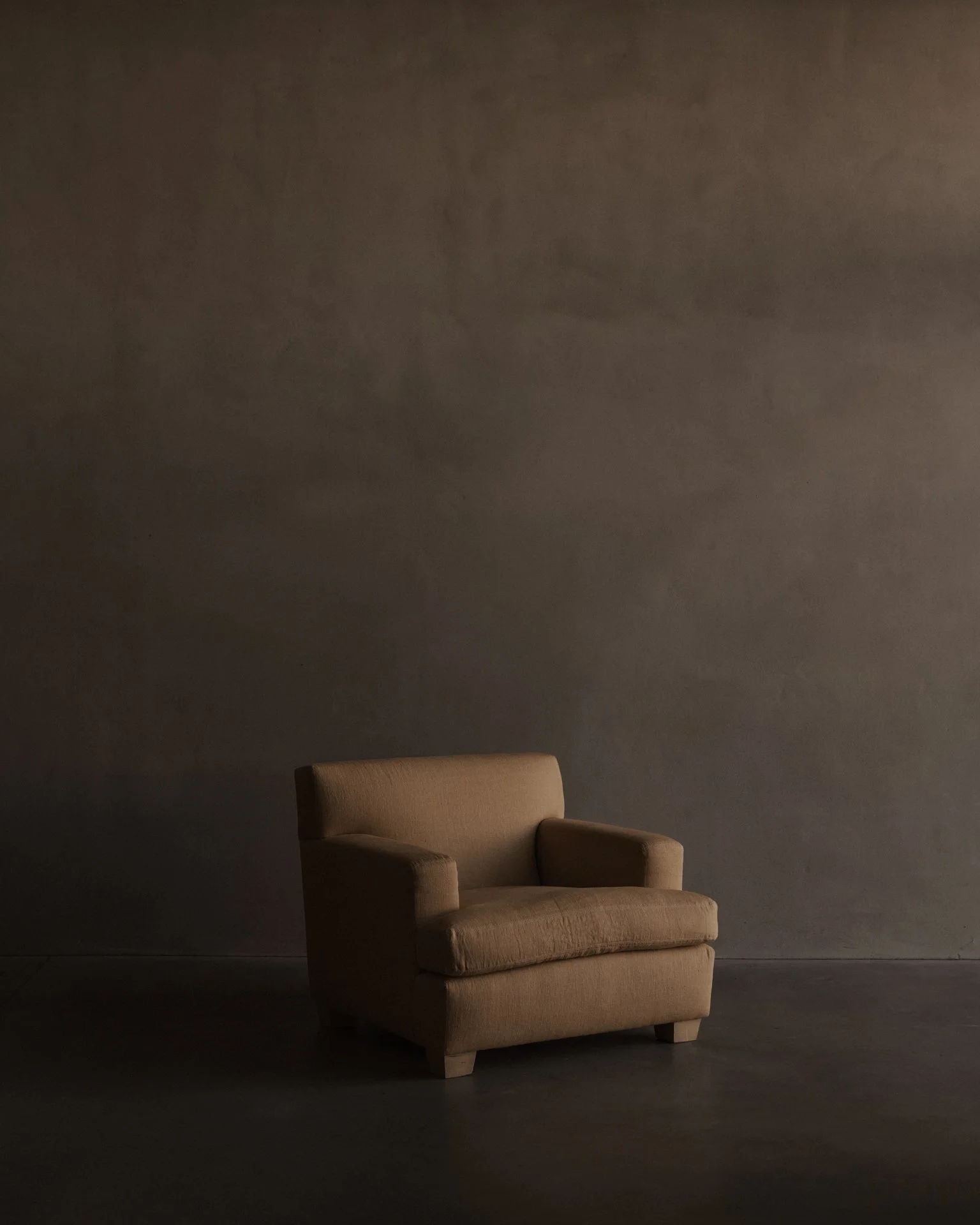 Pair of Club Armchairs after Jean-Michel Frank and Adolphe Chanaux, Butter Yellow Belgian Linen Giorgio Armani Peter Marino
