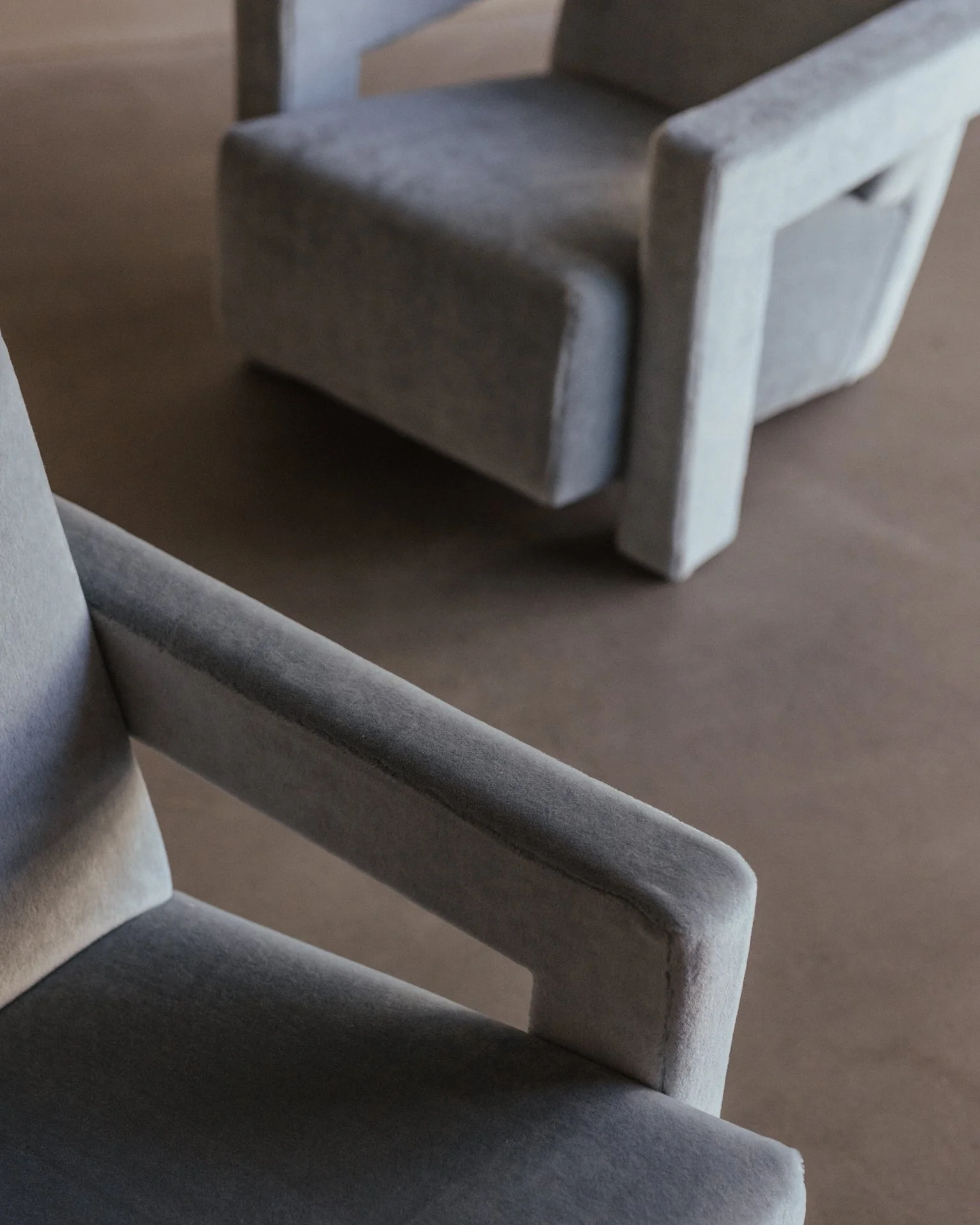 Pair of Utrecht Armchairs by Gerrit Thomas Rietveld for Cassina, Powder Blue