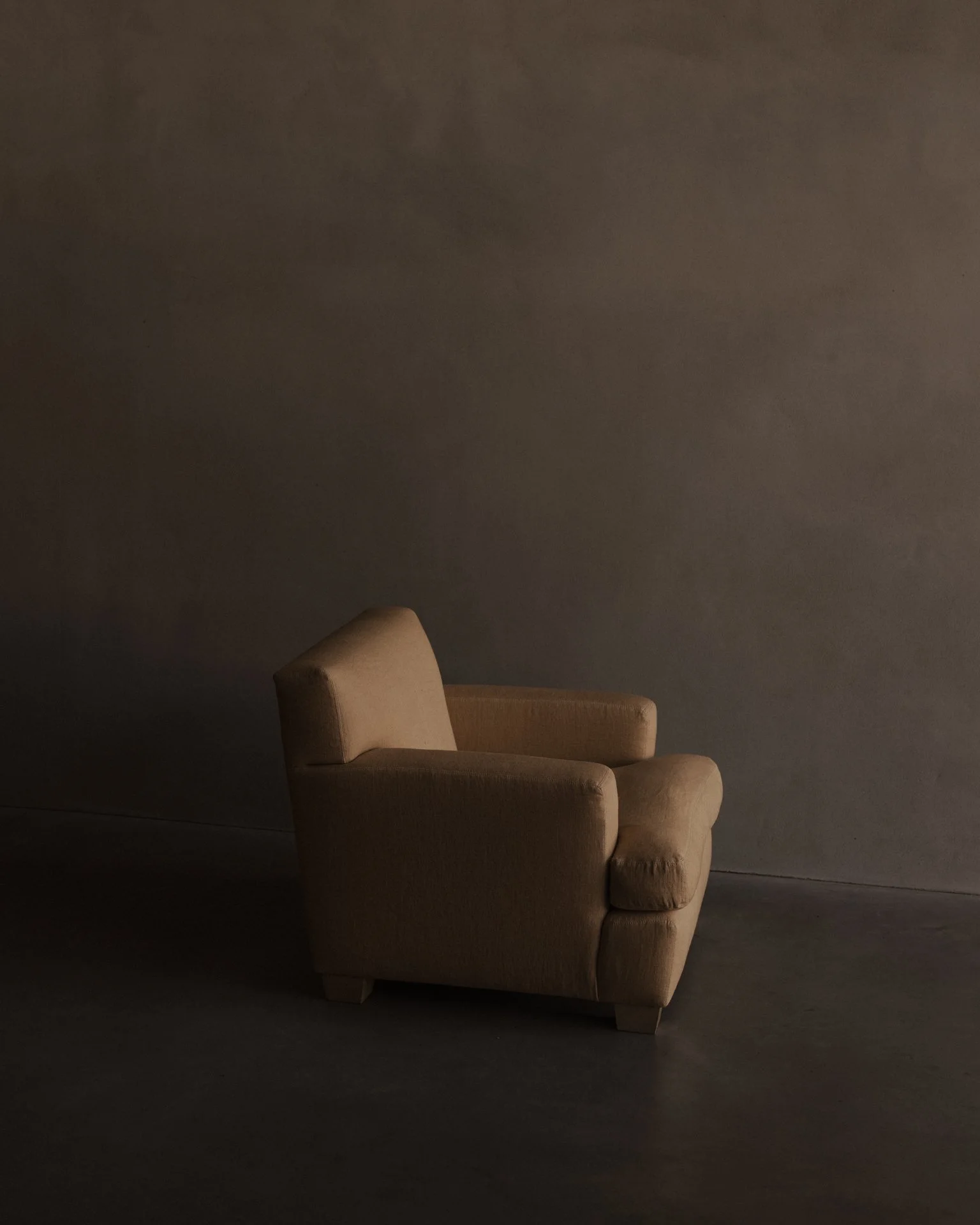 Pair of Club Armchairs after Jean-Michel Frank and Adolphe Chanaux, Butter Yellow Belgian Linen Giorgio Armani Peter Marino