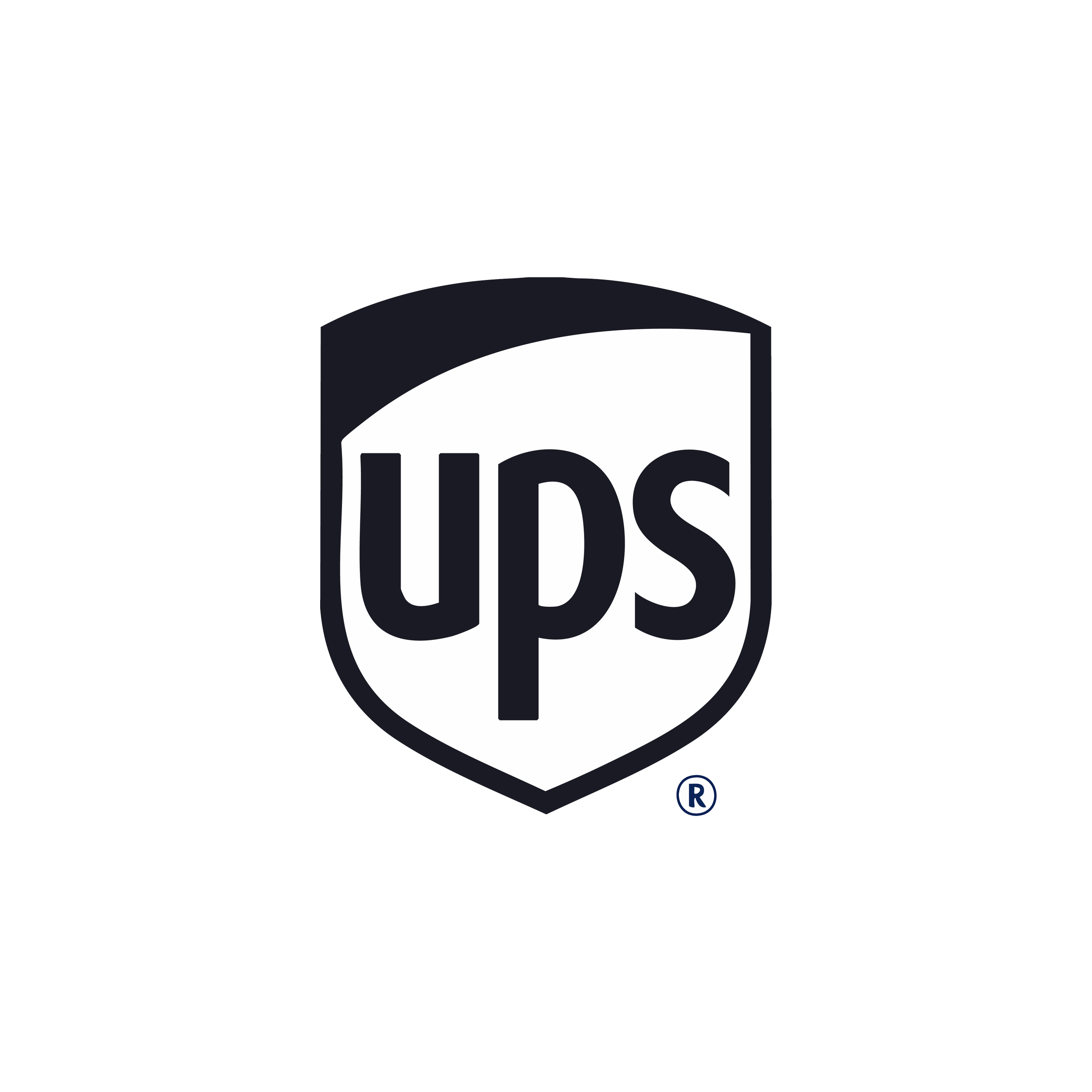 UPS logo on a black background.