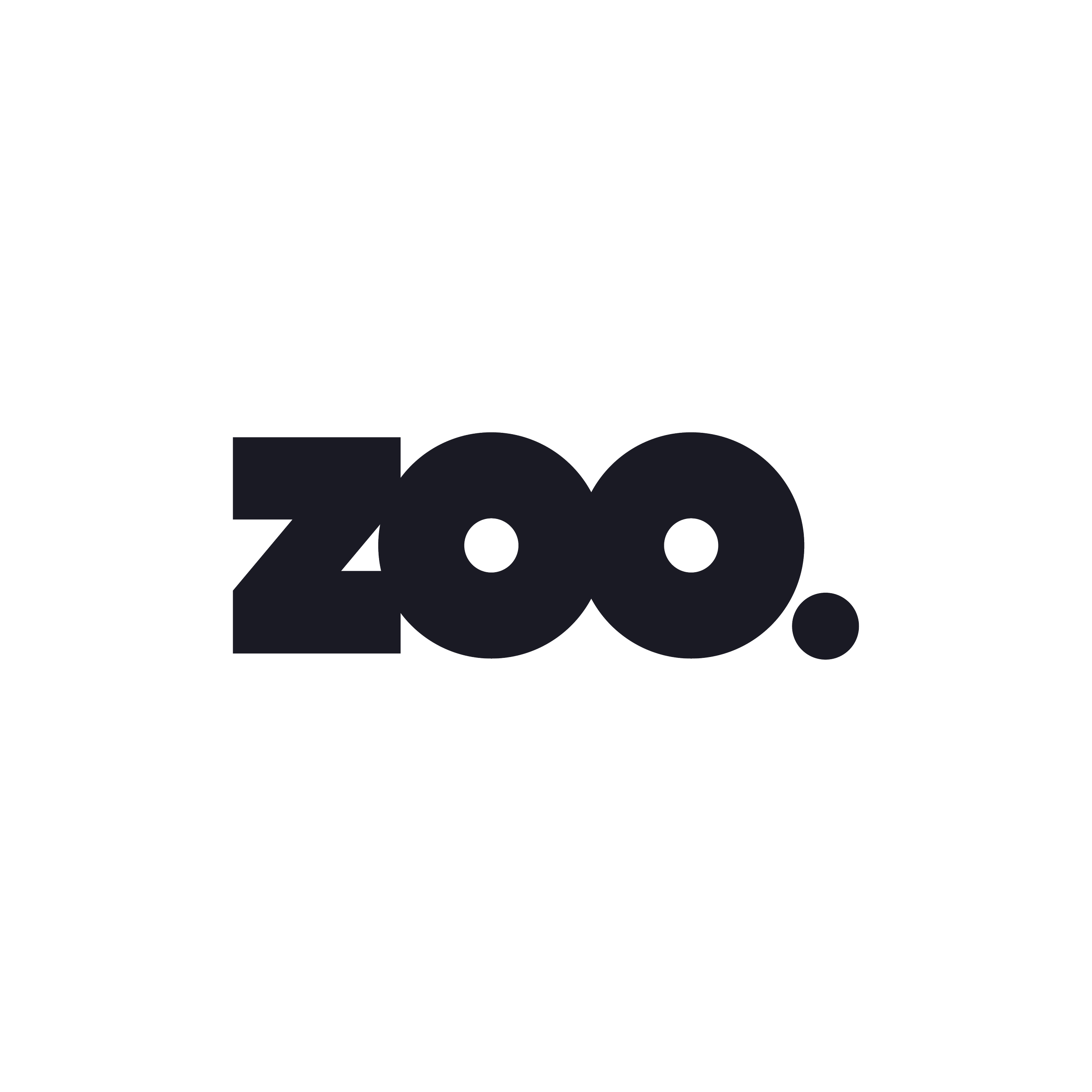 Black logo with the word 'Zoo.' in bold, lowercase, with a period at the end.