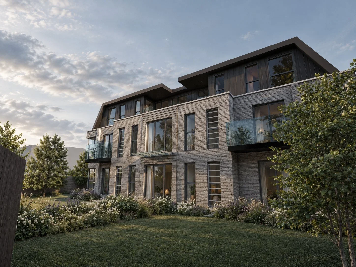 Garden elevation CGI of the Ryecroft Gardens apartment scheme