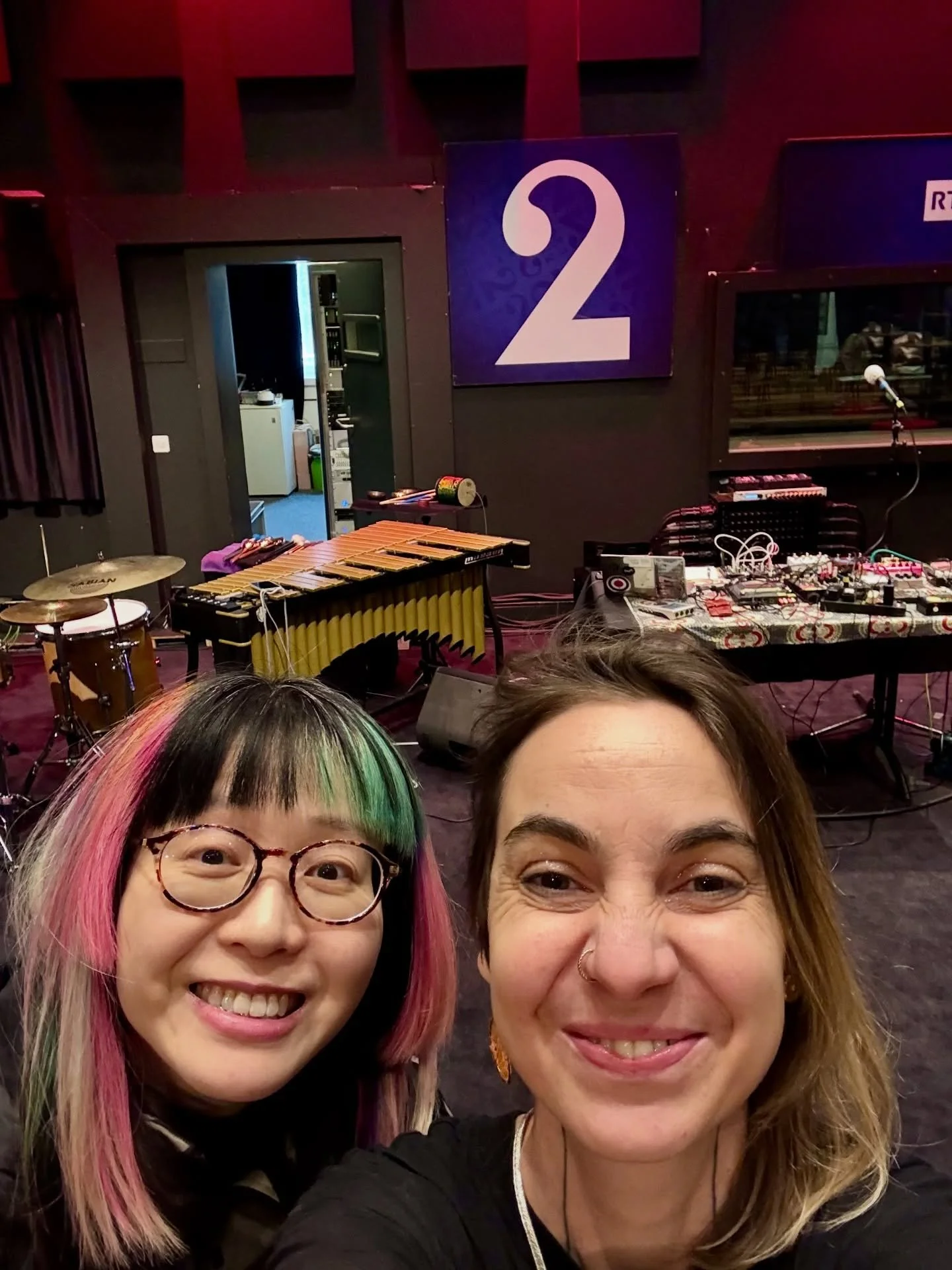 Celebrating the 1,000,063rd anniversary of art! At Studio 15 of RTS in Lausanne!

It was last night with a brand new composition that we performed with the wonderful percussionist Yi-Ping Yang. Thank you @aimee_ajamais for this first great musical en