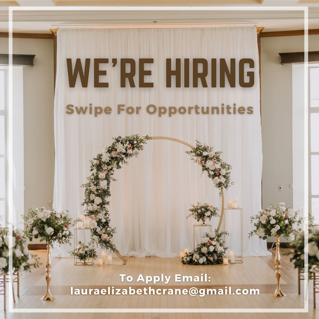 Welcome to the 2024 Wedding Season! We are growing our creative &amp; dynamic brand with opportunities available throughout ODA. We are looking for talented certified Wedding Coordinators, Stylist &amp; Weekend Specialists who want to learn and grow 