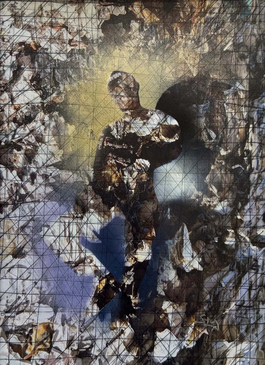  Confined No Longer  Acrylic enamel & ink on paper 11x14