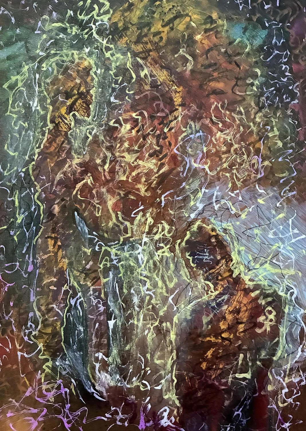  Transfer of Power  Acrylic enamel & ink on paper 8x11