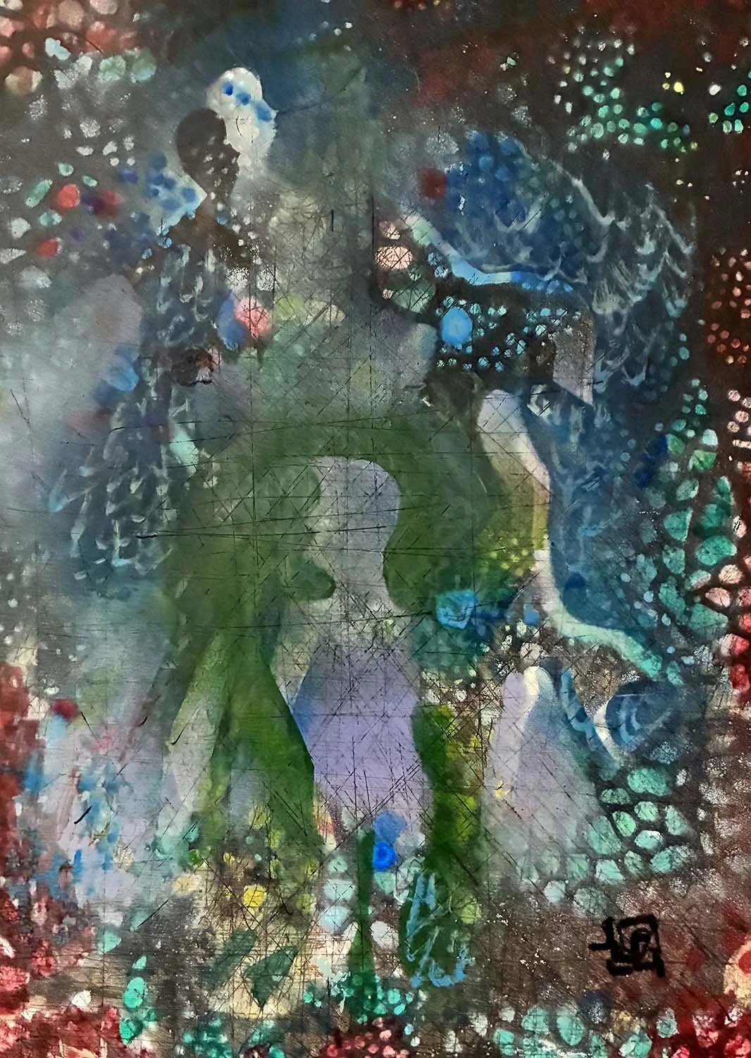  Burst  Mixed media on paper 11x14