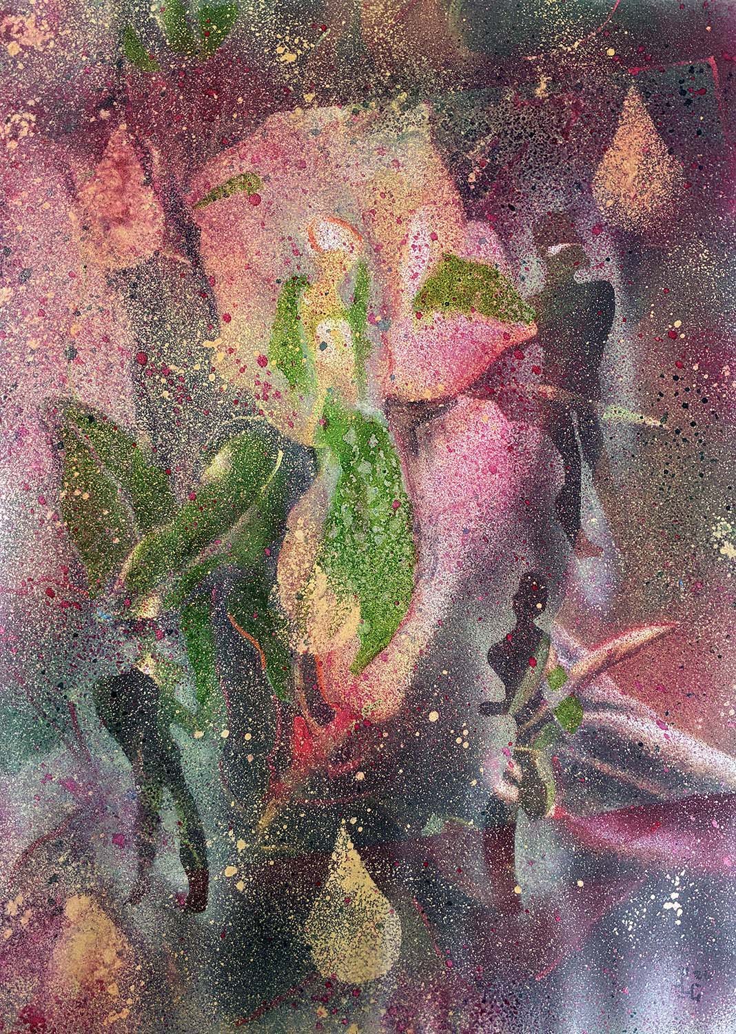  Human Transplant  Painted paper collage 24x36