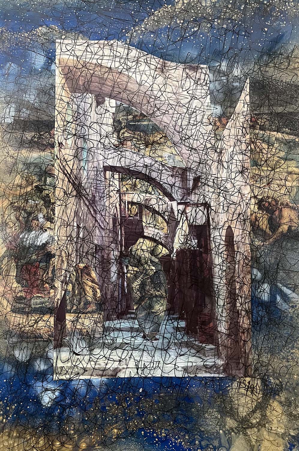 Monument Painted collage 11x14