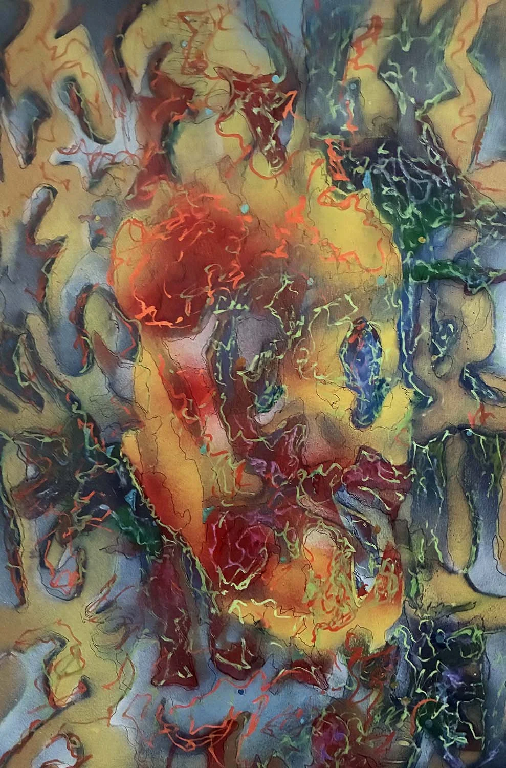  Portrait of Nietzsche  Mixed media on paper 11x14