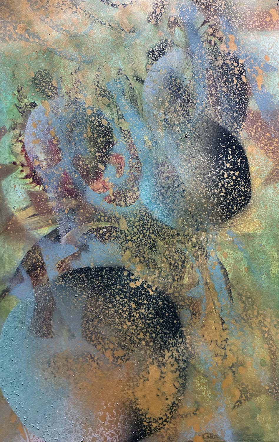  Creation Myth  Acrylic enamel & ink on board 8x12