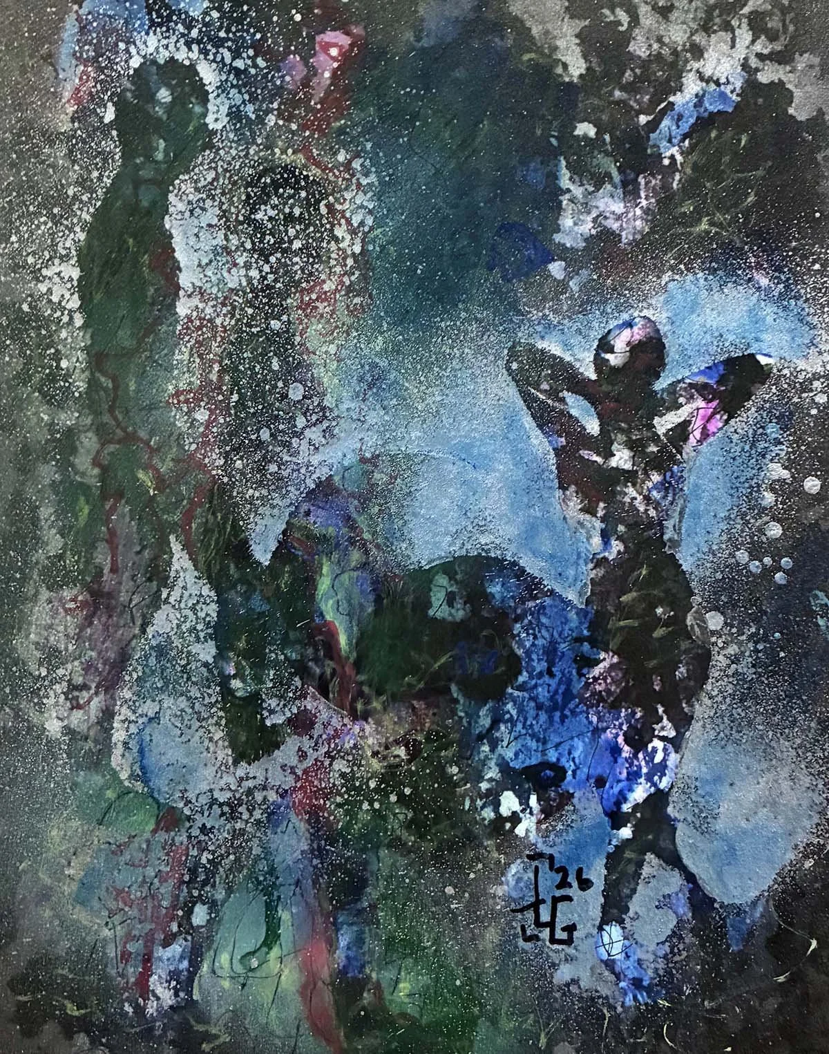  The Talent  Acrylic enamel, oil & ink on paper 11x14