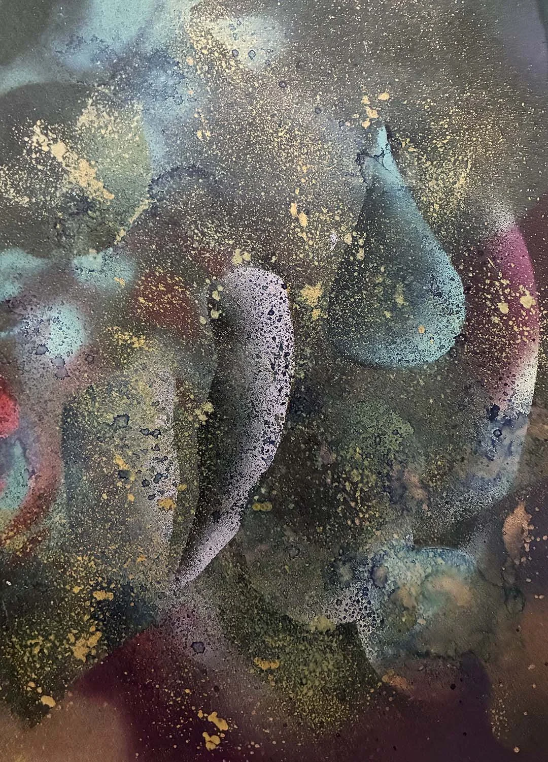  Inside Out  Acrylic enamel & ink on paper 8x11