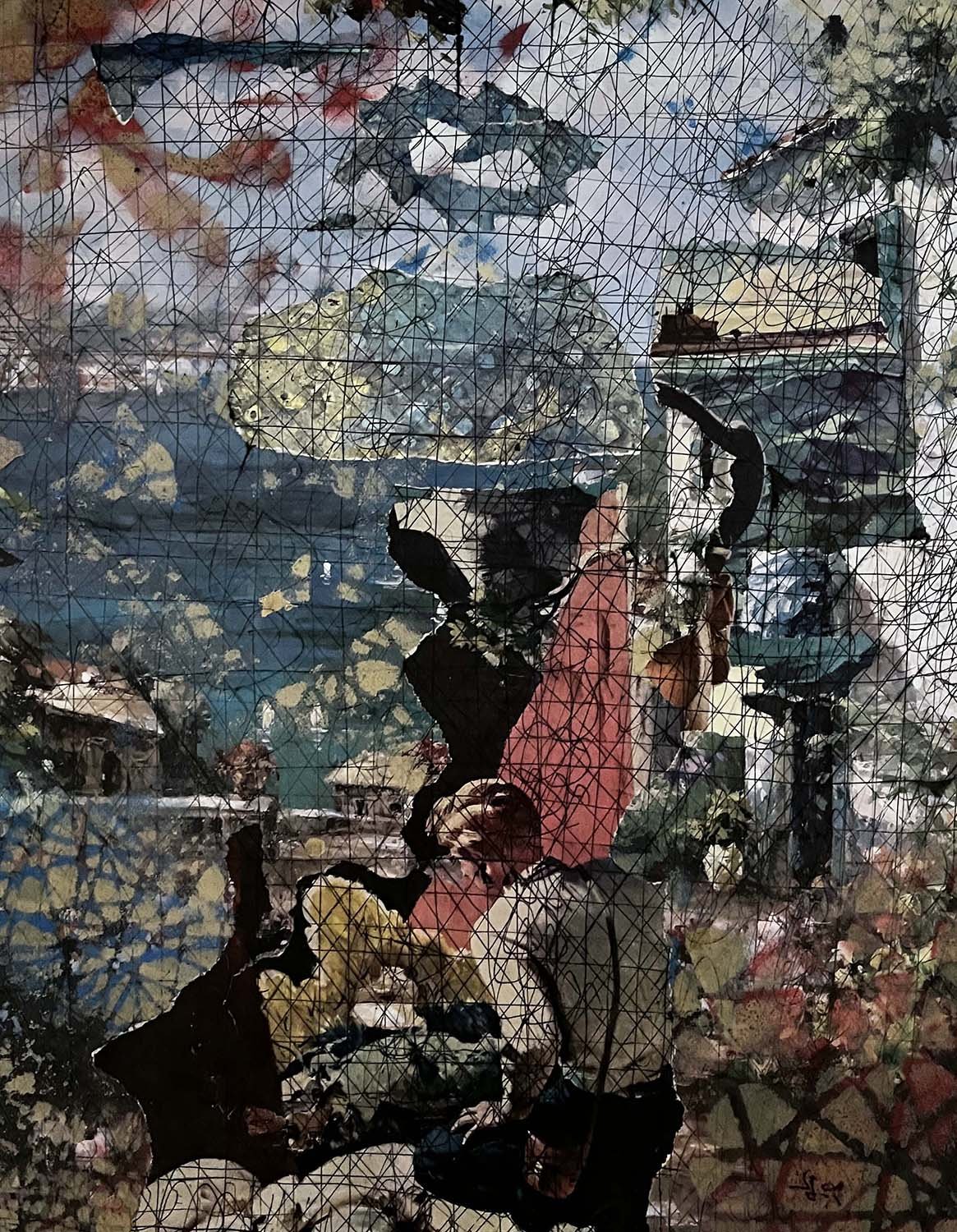 The Future As It Was Painted paper collage 11x14