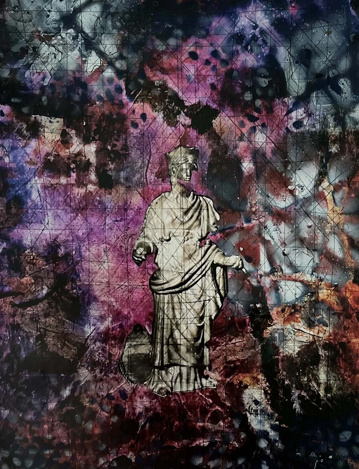 A Sense of Worship Painted collage 11x14
