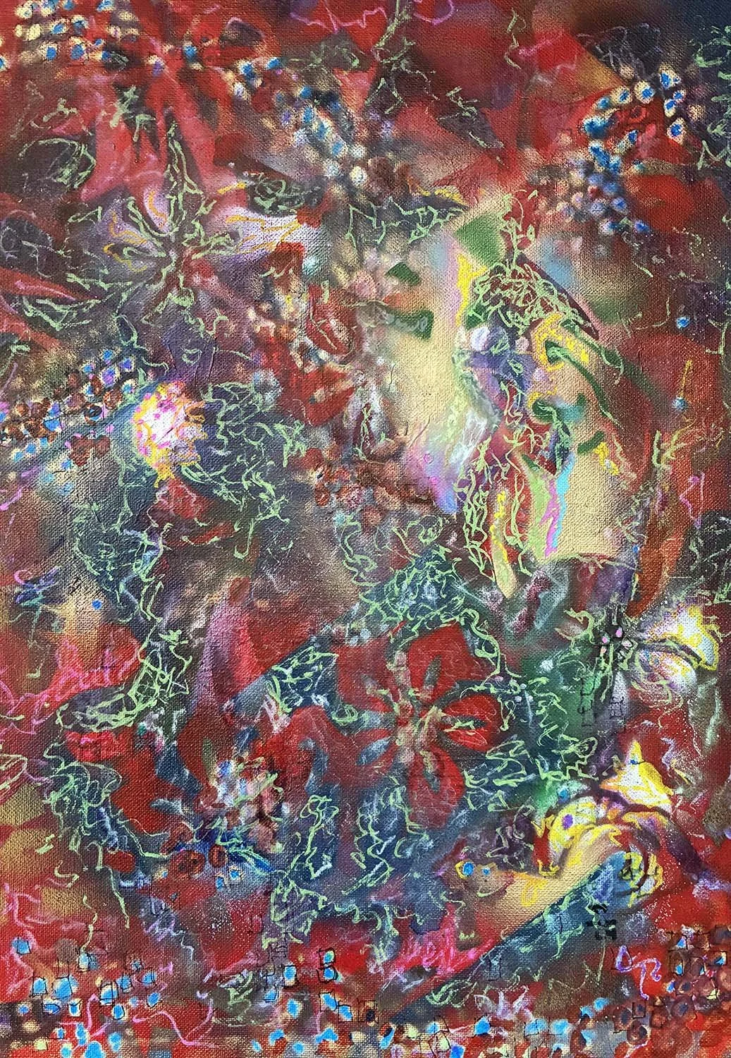  Shared Passion  Mixed media on paper 13x18