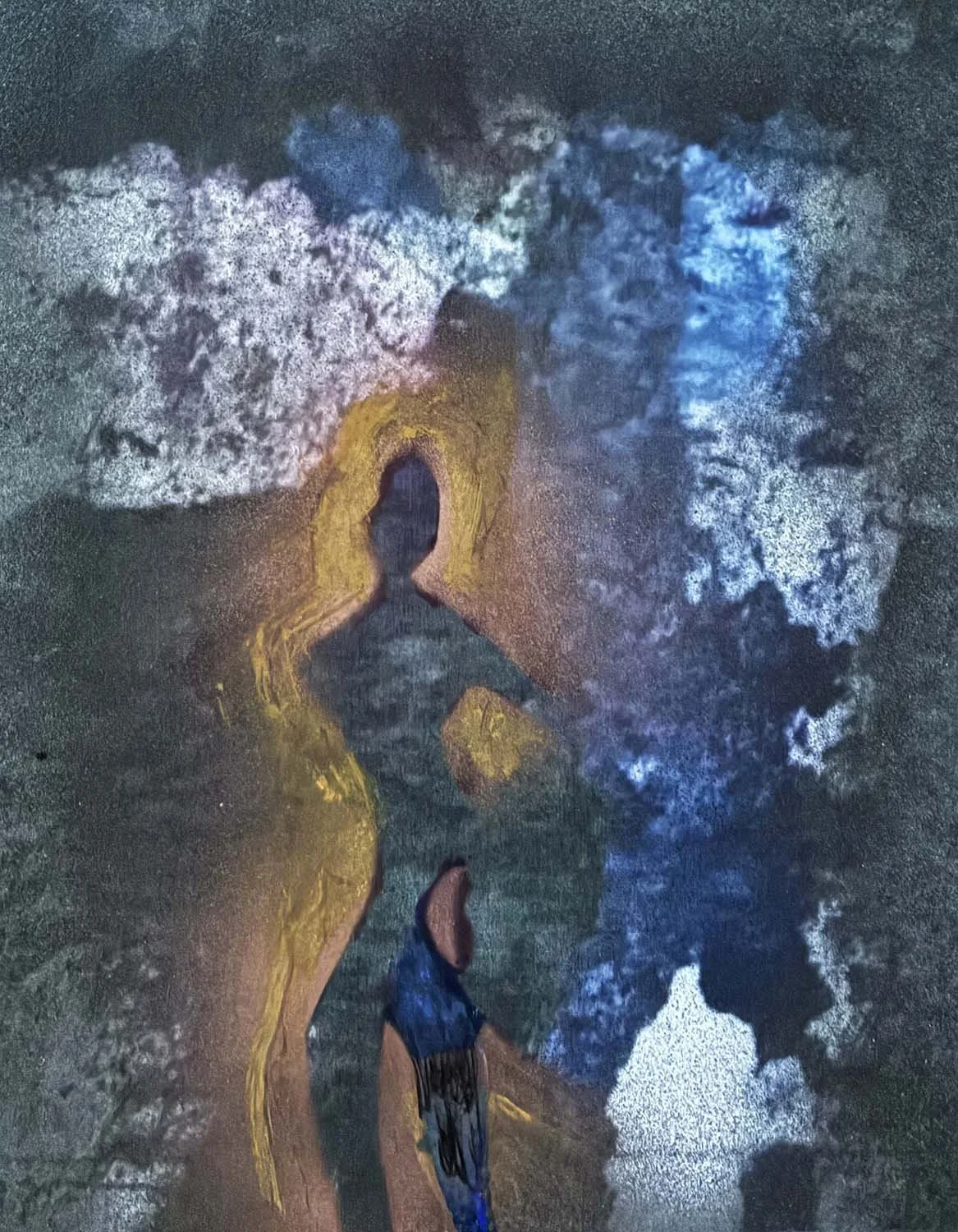  Molded Energy  Acrylic enamel & ink on paper 8x11