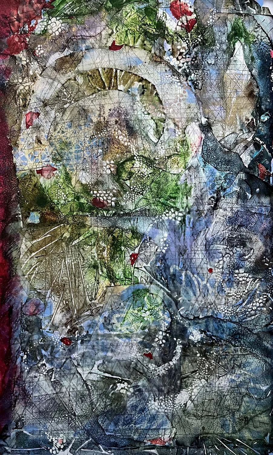 Domestic Magic  Mixed media on paper 18x30