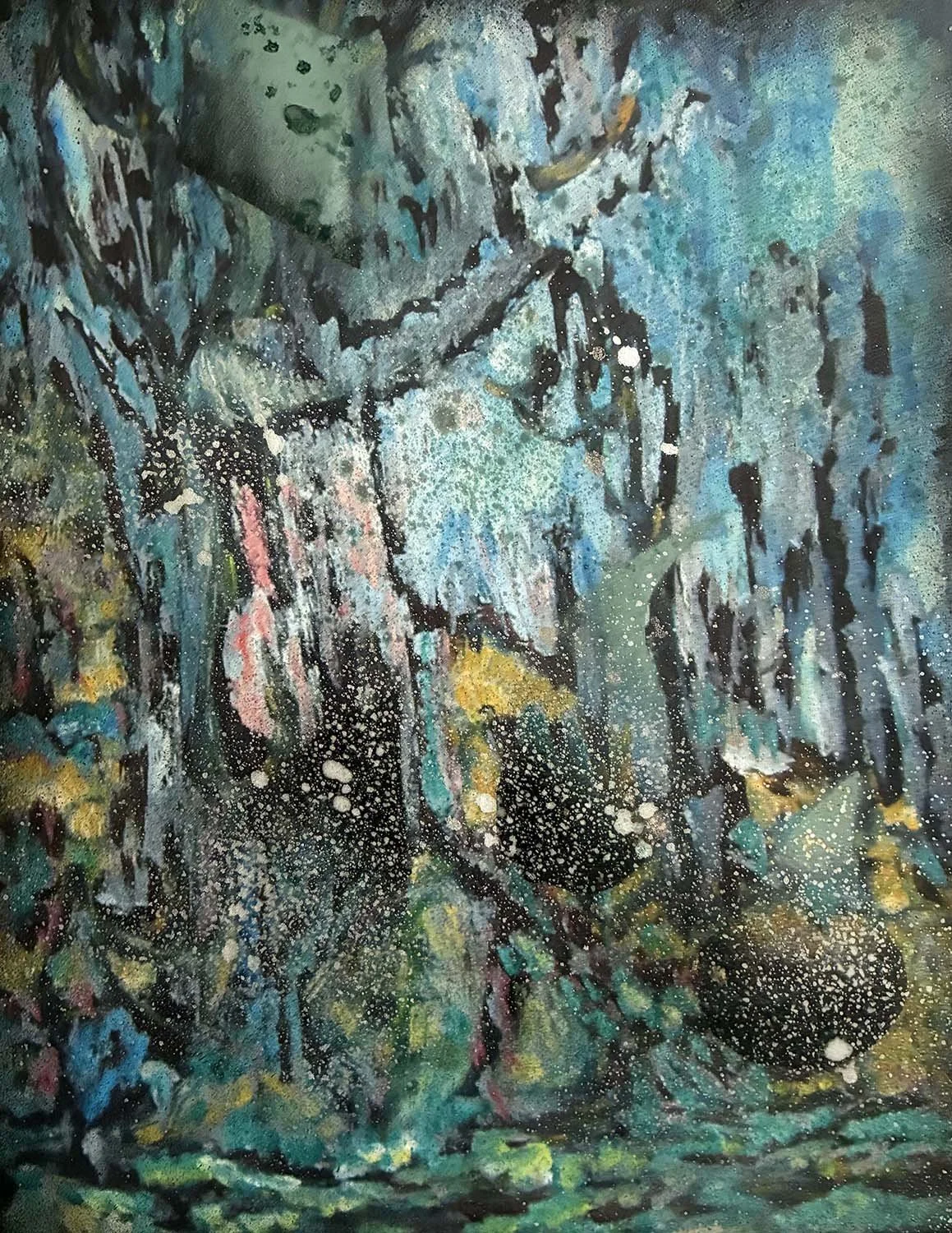  Lost Again  Acrylic enamel & ink on paper 8x11