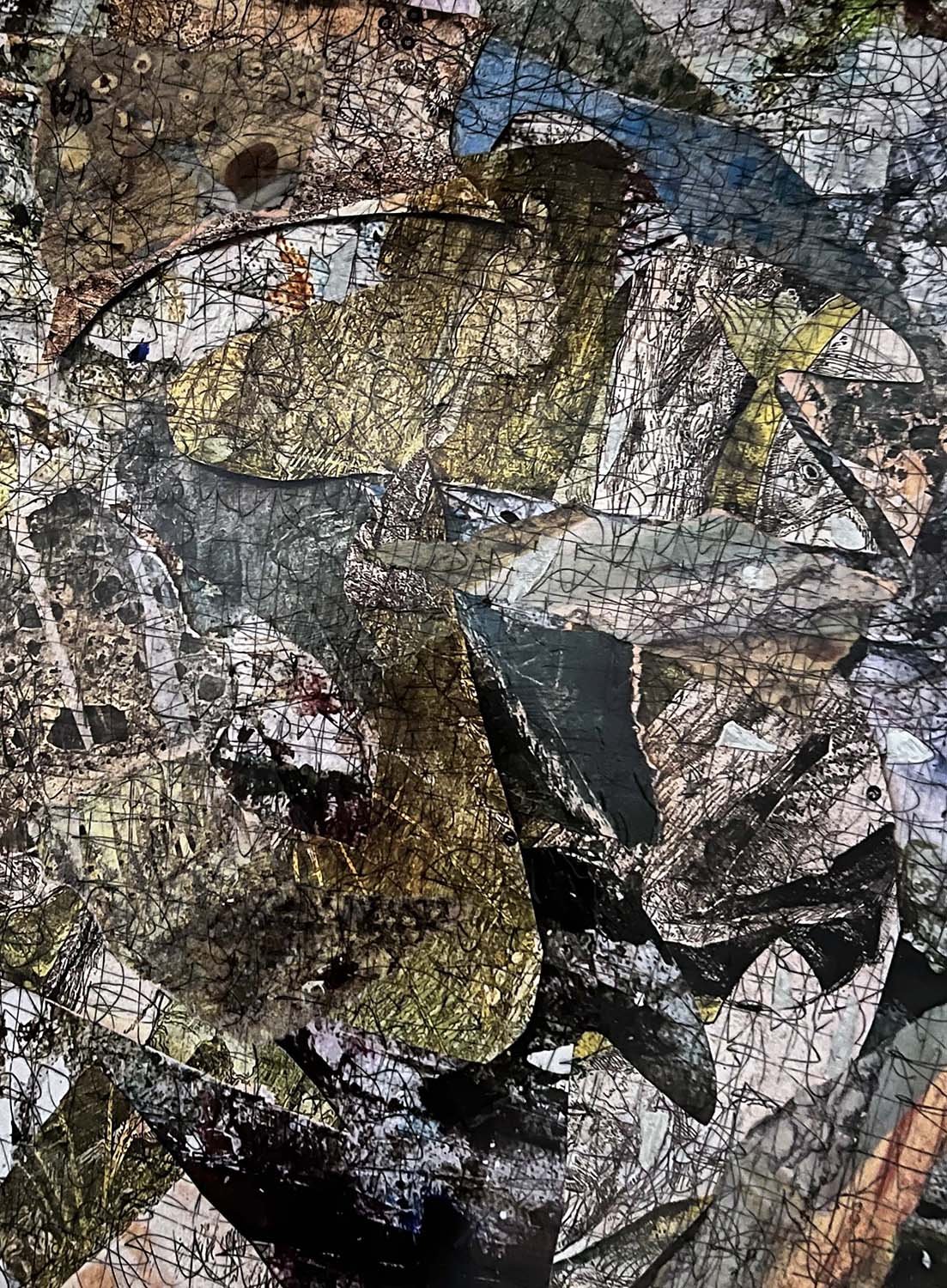 Solid Space Painted collage 11x14