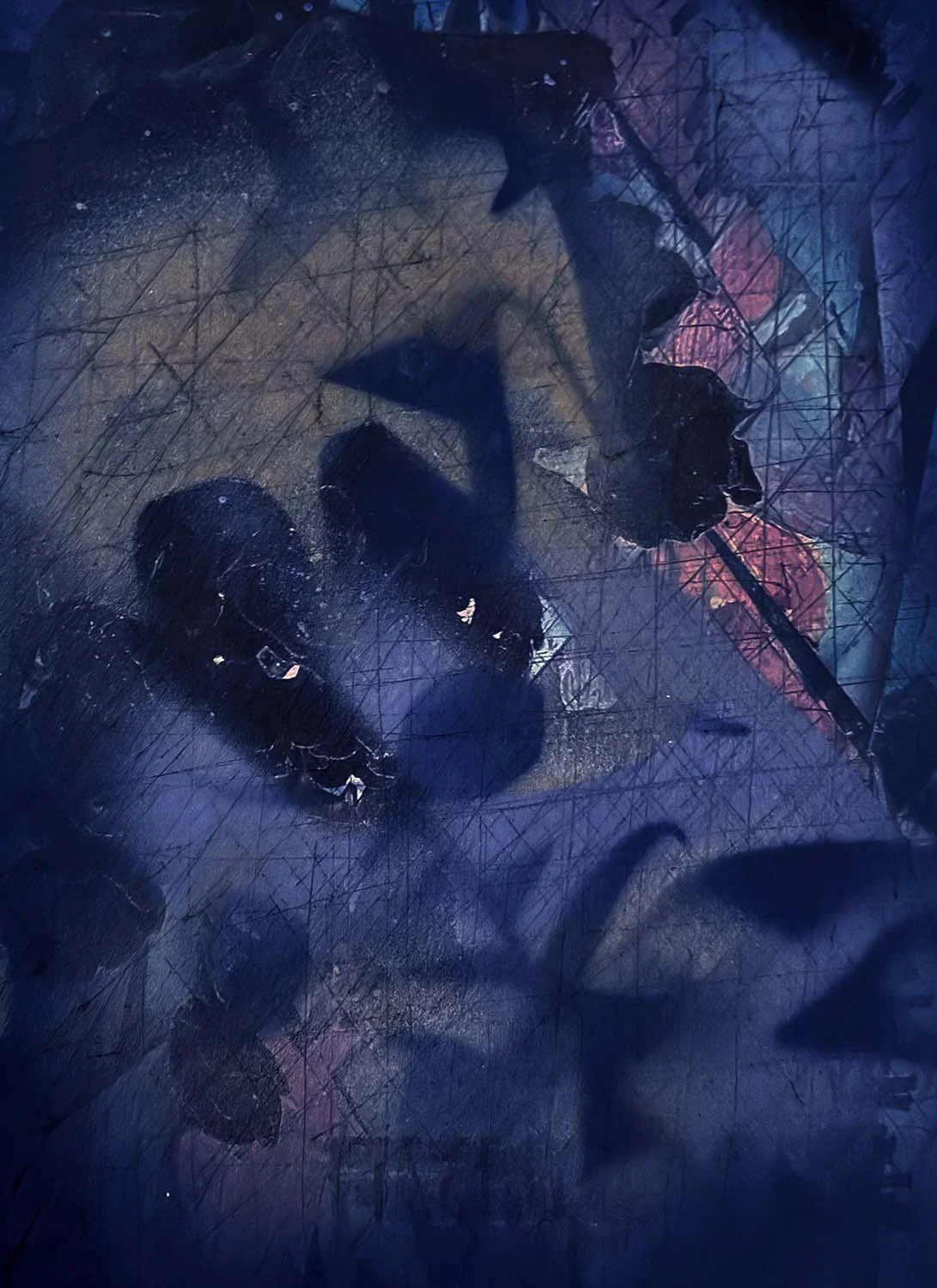 Event Shadow II  Mixed media on paper 8x11