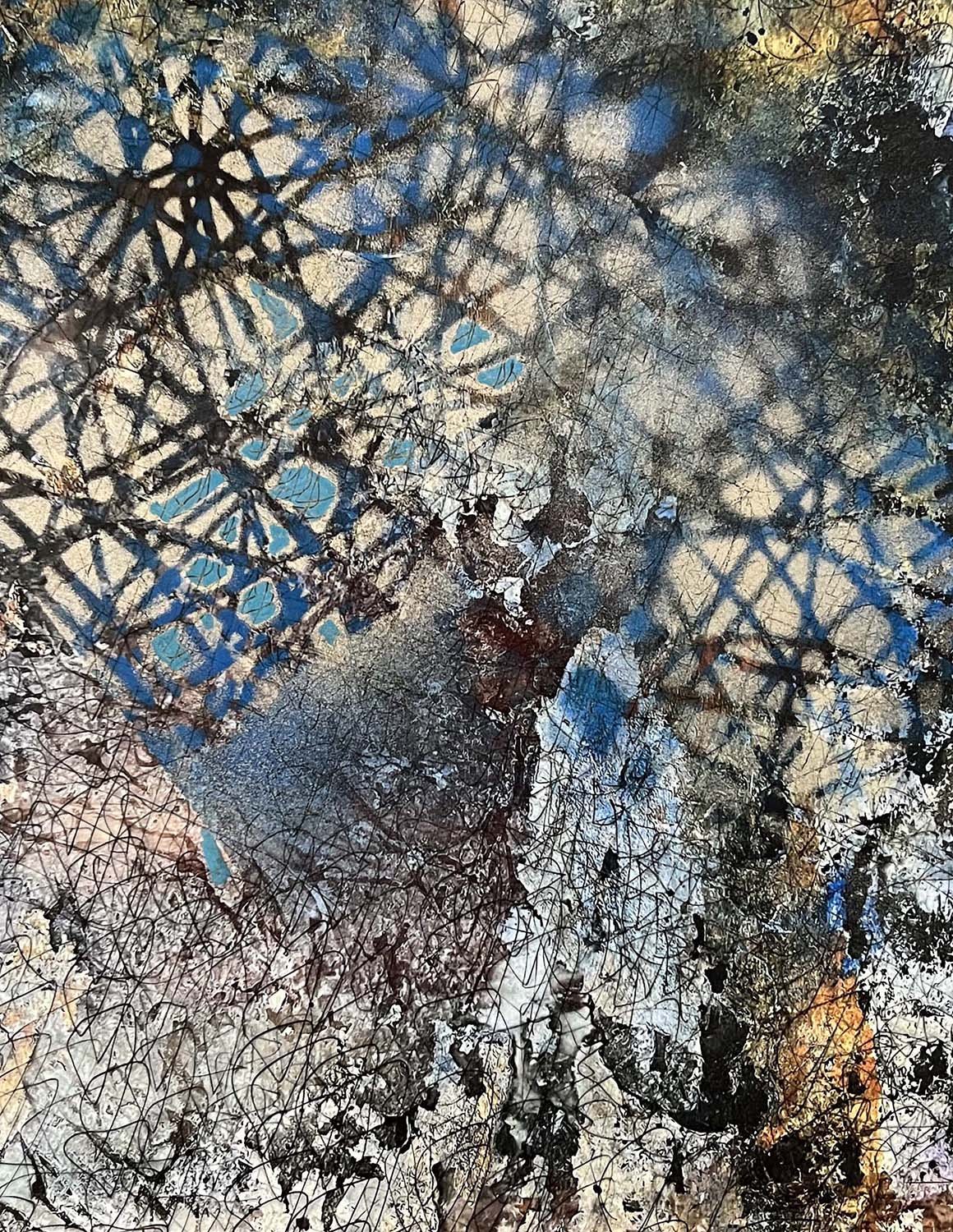 Unknown Figure Painted collage 11x14