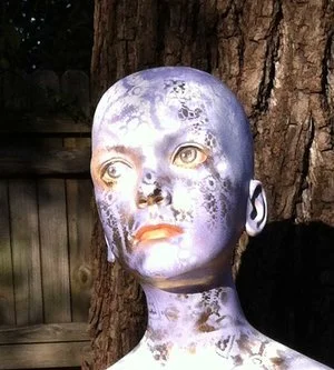  Detail of Still Boy  
Acrylic enamel, found object 
40"