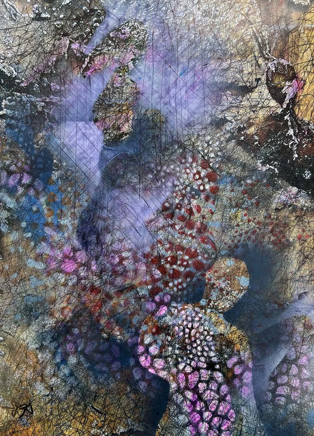  Here and There  Acrylic enamel on paper 11x14